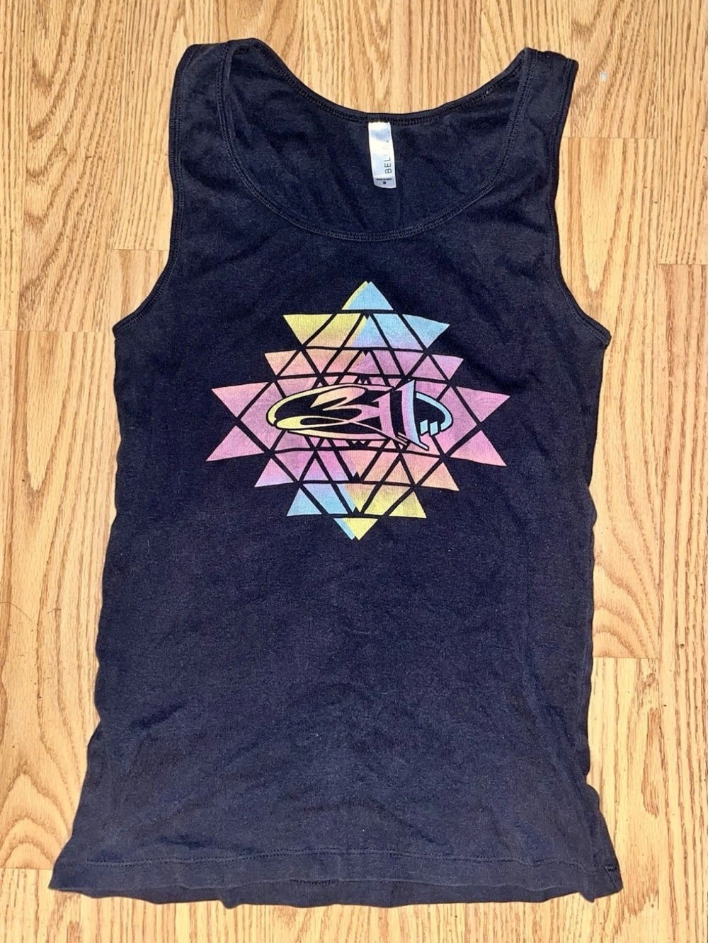 311 Band Rare Black Tour Tank Top with Pastel Geometric Graphic Bella Size M